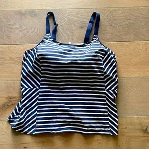 Lands End size 22 blue/white